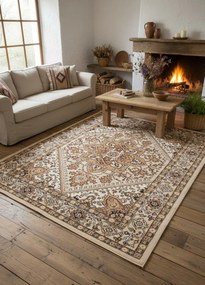 Beżowy dywan rustykalny N3-N02