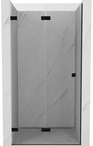 Mexen Lunar-F drzwi prysznicowe składane lewe 85 cm, transparent, czarne - 836-085-000-70-00-L
