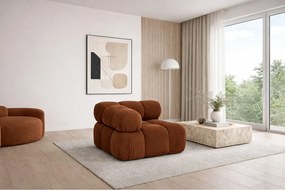 Moduł narożny, róg, do systemu modułowego, tkanina welur Salvador, Ciemnobrązowy, Selia