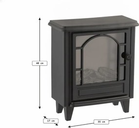 Dekoracja LED kominek COZY WARM 40x35 cm, czarny