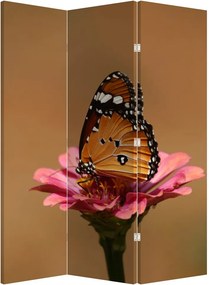 Parawan - Motyl na kwiatku (126x170 cm)