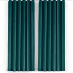 Morska aksamitna zasłona częściowo zaciemniająca (dimout) 265x175 cm Velto – Filumi