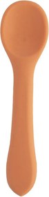 Pomarańczowa łyżeczka dla dzieci z silikonu – Orion