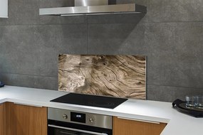 Szklany Panel Wyraziste Sęki Drewniane