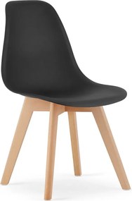 Komplet czarnych nowoczesnych minimalistycznych krzeseł 4 szt. Z6-R11