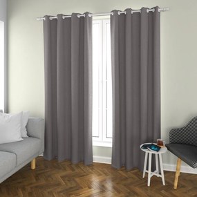 2x jasnoszara zasłona OXFORD 140x250 cm