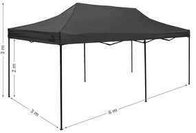 Cattara 13343 Namiot imprezowy typu nożycowegoWaterproof, szary, 3 x 6 m