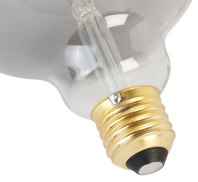 Zestaw 5 żarówek LED E27 z przyciemnianiem, filament skręcony, G125, dymione, 4W, 120lm, 1800K