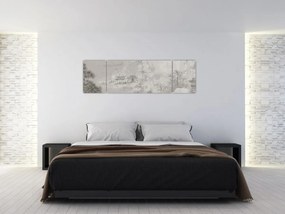 Obraz - Chiński krajobraz (170x50 cm)