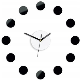 Zegar na ścianę nowoczesny naklejany ozdobne elementy cichy mechanizm loft