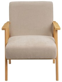 Beżowy fotel z tkaniny szenilowej Vintage – Casa Selección