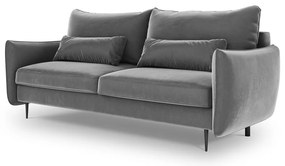 Jasnoszara sofa rozkładana ze schowkiem Cosmopolitan Design Vermont