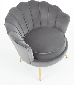 Tapicerowany fotel w stylu glamour Amorinito