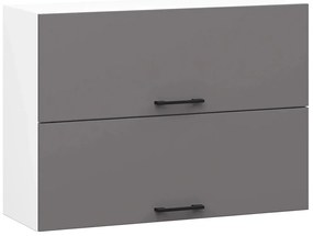 Szara nowoczesna górna szafka do kuchni 80 cm A0-L08