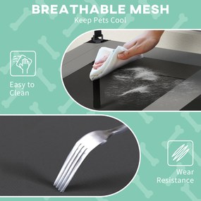 PawHut Legowisko dla Psa z Baldachimem, Oddychające, Wodoodporne, do 30 kg, 91 x 76 x 89 cm, Jasnoszary