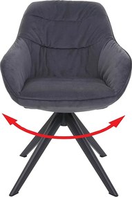 Krzesło do jadalni MCW-K28,  tkanina/tekstylia szary