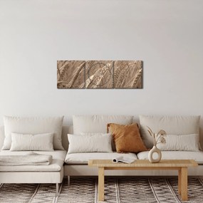 Obraz - Złote pole (z zegarem) (90x30 cm)