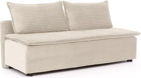 Kanapa rozkładana Firioza z pojemnikiem - ecru plusz Tilia 03