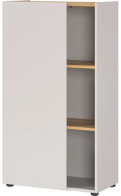 Biały regał w dekorze dębu 61x110x34 cm Adrano – Germania