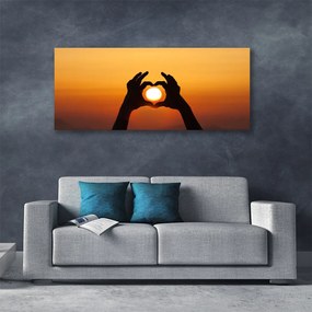 Obraz canvas Symbol Miłości w Blasku Słońca