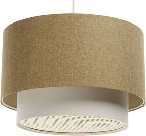 Lampa wisząca ERUTAN DOUBLE RATTAN 50 żółta/kremowa