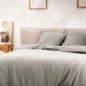 Szara bawełniana pościel dwuosobowa 3-częściowa 240x220 cm Meline – douceur d'intérieur