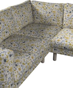 Pokrowiec na sofę narożną Norsborg 4-osobową kolor żółty tkanina strukturalna, wzorzysta