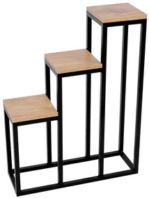 Trzypoziomowy loftowy stojak na kwiaty - Steva 6X