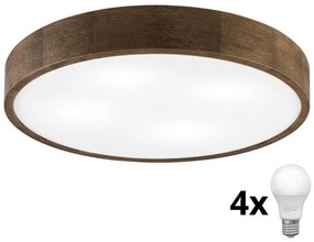 Brilagi - Lampa sufitowa LED CARVALHO 4xE27/60W/230V dąb orzech śr. 57,5 cm
