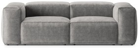 Jasnoszara sztruksowa sofa 224 cm Bergamo – Cosmopolitan Design