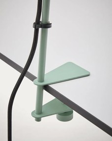 Zielona metalowa lampa stołowa z klipsem (wysokość 51 cm) Jula – Kave Home