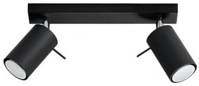 Czarna lampa punktowa 8x30 cm Etna – Sollux