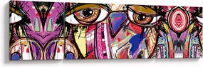 Obraz - Street art - sowa (170x50 cm)