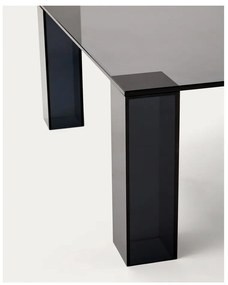 Ciemnoszary szklany stolik 85x85 cm Adularia – Kave Home