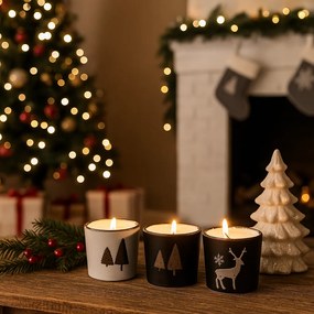 Świąteczna świeca w ceramicznej obudowie SNOWLIGHT 6 cm - różne warianty