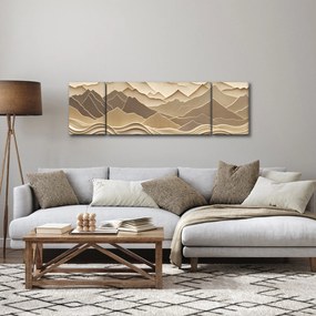Obraz - 3D linie gór (170x50 cm)