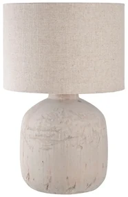 Kremowa lampa stołowa z tekstylnym kloszem (wysokość 46,5 cm) Bilby – House Nordic