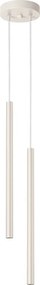 Lampa Wisząca Nowoczesny Pastelo, Stal - 2 Źródło - L.15 X H.104 Cm - Beżowy