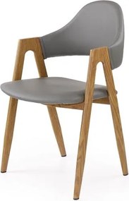 Krzesło na metalowym stelażu pokryte ekoskórą K247