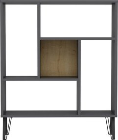 Półka stojąca ARVEN- antracyt/dąb, 90x107,8x25