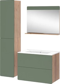 Zestaw mebli łazienkowych goldkraft dąb/zielony 80x46x59.3 izan
