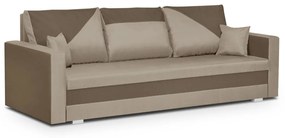 Kanapa sofa 3 os z funkcją spania ASTO1 Beżowy/Brązowy