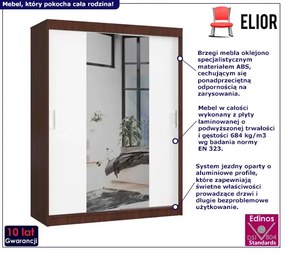 Przesuwna szafa do pokoju dziecięcego wenge + biały - Varmi