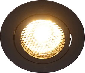 Zestaw 6 regulowanych reflektorów wpuszczanych czarnych - Ude Honey