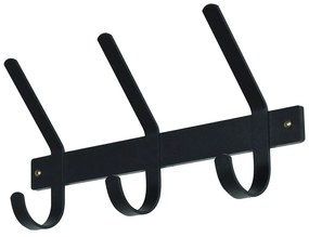 Czarny metalowy wieszak ścienny 40 cm Dexter – Spinder Design