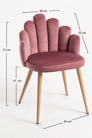 Zestaw 4 Krzese Hand Aksamitne