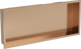 Mexen X-Wall-R półka wnękowa z kołnierzem 75 x 30 cm, miedź szczotkowana - 19C0753010