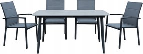 Stół ogrodowy aluminiowy 180x90 cm ze spiekiem kamiennym - solidny i trwały