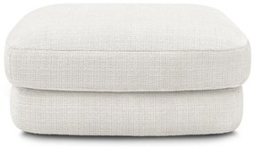 Biały podnóżek z tkaniny szenilowej Leonore – Bobochic Paris