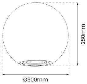 Kula Ogrodowa Globo Fi300 1xE27, 30 cm